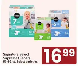 Jewel-Osco Signature Select Supreme Diapers offer