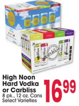 Jewel-Osco High Noon Hard Vodka or Carbliss offer
