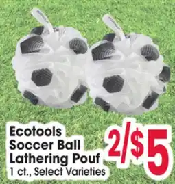 Jewel-Osco Ecotools Soccer Ball Lathering Pouf offer
