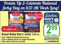 Jewel-Osco Sweet Baby Ray's Jerky offer