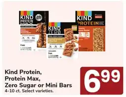 Jewel-Osco Kind Protein, Protein Max, Zero Sugar or Mini Bars offer