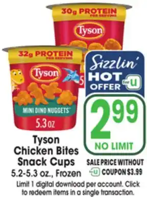 Jewel-Osco Tyson Chicken Bites Snack Cups offer