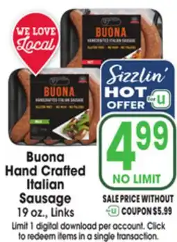 Jewel-Osco Buona Hand Crafted Italian Sausage offer