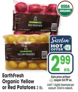 Jewel-Osco EarthFresh Organic Yellow or Red Potatoes offer
