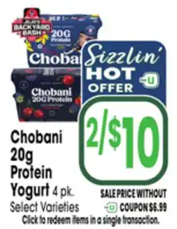 Jewel-Osco Chobani 20g Protein Yogurt offer