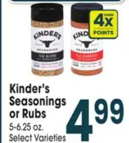 Jewel-Osco Kinder's Seasonings or Rubs offer