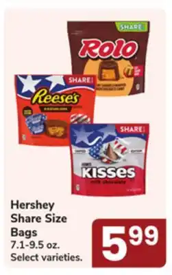 Jewel-Osco Hershey Share Size Bags offer