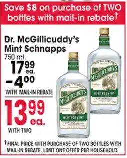 Jewel-Osco Dr. McGillicuddy's Mint Schnapps offer