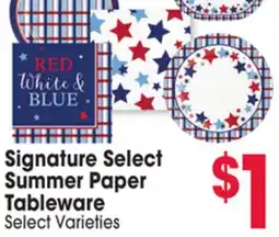 Jewel-Osco Signature Select Summer Paper Tableware offer