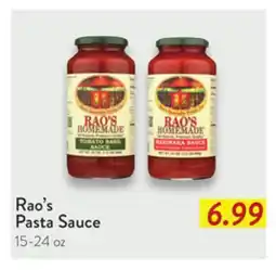 Fresh Thyme Rao's Pasta Sauce offer