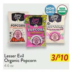 Fresh Thyme Lesser Evil Organic Popcorn offer