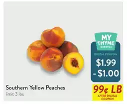 Fresh Thyme Southern Yellow Peaches offer