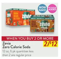 Fresh Thyme Zevia Zero Calorie Soda offer