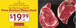 Fresh Thyme Certified Angus Beef Prime Boneless Ribeye Steak offer