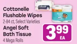 Tony’s Fresh Market Cottonelle Flushable Wipes o Angel Soft Bath Tissue offer