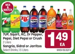 Tony’s Fresh Market 7UP, Squirt, RC, Dr Pepper, Pepsi, Diet Pepsi or Crush offer