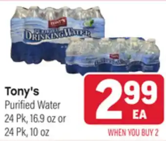 Tony’s Fresh Market Tony's Purified Water offer