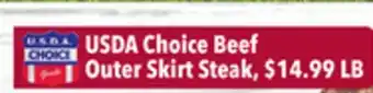 Tony’s Fresh Market USDA Choice Beef Outer Skirt Steak offer