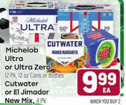 Tony’s Fresh Market Michelob Ultra or Ultra Zero o Cutwater Mango Margarita or El Jimador New Mix offer