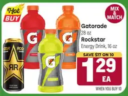 Tony’s Fresh Market Gatorade or Rockstar Energy Drink offer