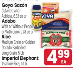 Tony’s Fresh Market Goya, or Adobo or Rice or Imperial Elephant Jasmine Rice offer