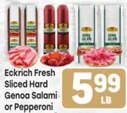 Tony’s Fresh Market Eckrich Fresh Sliced Hard Genoa Salami or Pepperoni offer