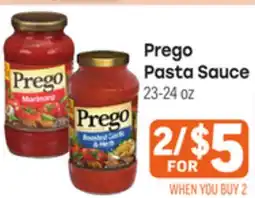 Tony’s Fresh Market Prego Pasta Sauce offer