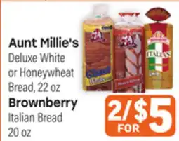 Tony’s Fresh Market Aunt Millie's or Brownberry Italian offer