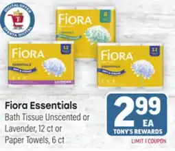 Tony’s Fresh Market Fiora Essentials offer