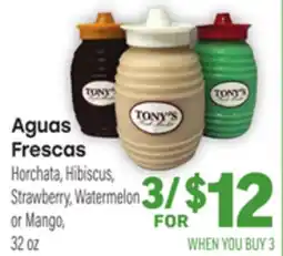 Tony’s Fresh Market Aguas Frescas offer