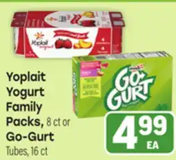 Tony’s Fresh Market Yoplait Yogurt Family Packs or Go-Gurt Tubes offer