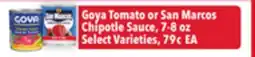 Tony’s Fresh Market Goya Tomato or San Marcos Chipotle Sauce offer