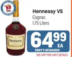 Tony’s Fresh Market Hennessy VS offer