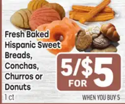 Tony’s Fresh Market Fresh Baked Hispanic Sweet Breads, Conchas, Churros or Donuts offer