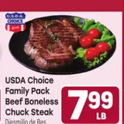 Tony’s Fresh Market USDA Choice Family Pack Beef Boneless Chuck Steak offer