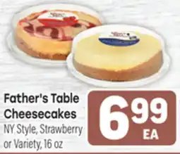Tony’s Fresh Market Father's Table Cheesecakes NY Style, Strawberry or Variety offer