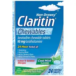 Walgreens Chewables, 24 HR Non-Drowsy Allergy Relief Cool Mint offer
