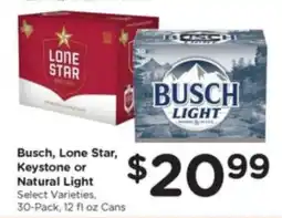 Kroger Busch, Lone Star, Keystone or Natural Light offer