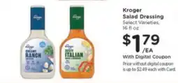 Kroger Kroger Salad Dressing offer