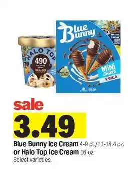 Meijer Blue Bunny Ice Cream or Halo Top Ice Cream offer