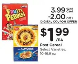 Kroger Post Cereal offer