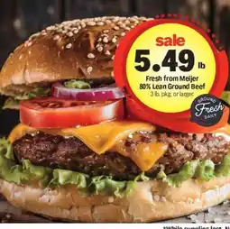 Meijer 80% Lean Ground Beef offer