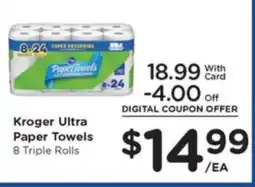 Kroger Kroger Ultra Paper Towels offer