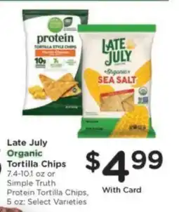 Kroger Late July organic tortilla chips offer