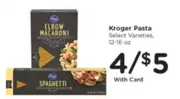Kroger Kroger Pasta offer