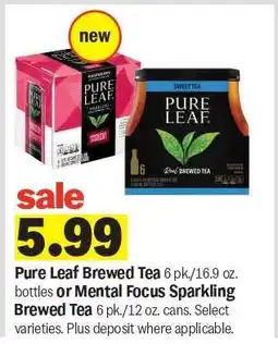 Meijer Pure Leaf Brewed Tea or Mental Focus Sparkling Brewed Tea offer