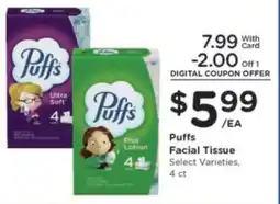 Kroger Puffs Facial Tissue offer