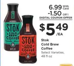 Kroger Stōk Cold Brew Coffee offer
