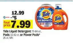 Meijer Tide Liquid Detergent, Pods or Power Pods offer
