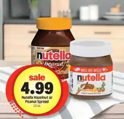 Meijer Nutella Hazelnut or Peanut Spread offer